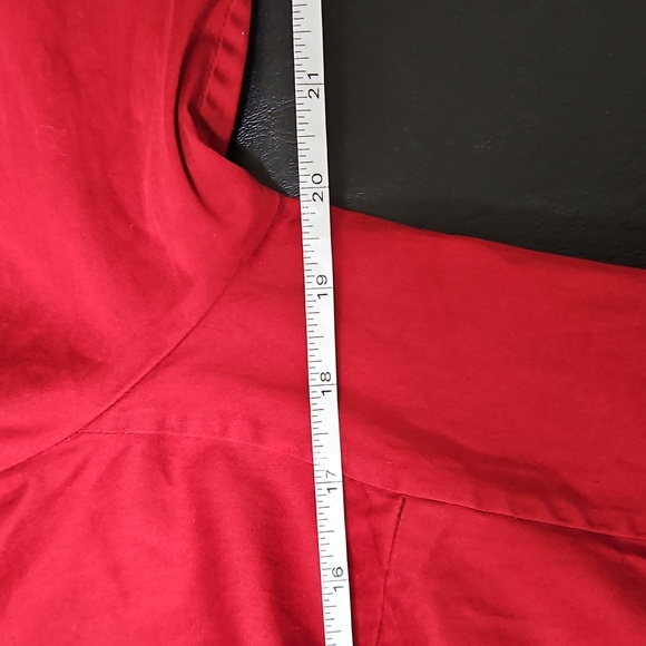 Banana Republic Womens Red Fitted Button Up Size L Stretch Career Office Work - Picture 7 of 10